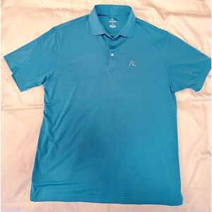 Rhoback polo shirt. Size L. Blue green stripe. Great condition
